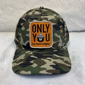 Smokey Bear Only You Can Prevent Wildfires  Snapback Camo Quilted Hat Cap